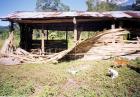 House damaged by elephants , Arunachal Pradesh.
